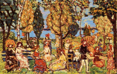 Maurice Prendergast, In The Park Fine Art Reproduction Oil Painting