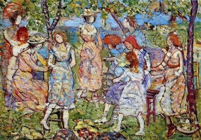 Maurice Prendergast, Girls In The Park Fine Art Reproduction Oil Painting