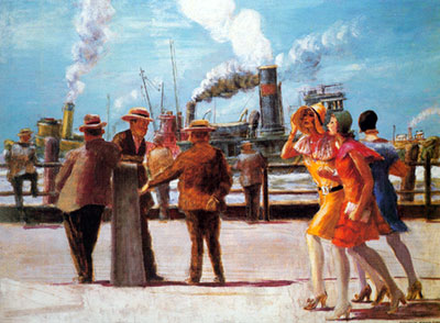 Reginald Marsh, The Battery Fine Art Reproduction Oil Painting