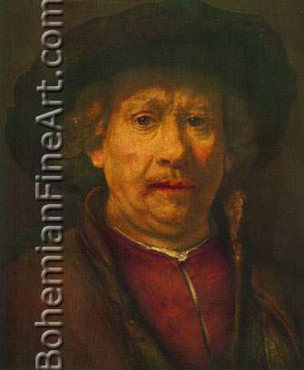 Harmenszoon Rembrandt, Self-Portrait Fine Art Reproduction Oil Painting