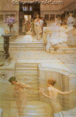 Sir Lawrence Alma-Tadema, A Favourite Custom Fine Art Reproduction Oil Painting