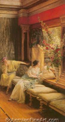 Sir Lawrence Alma-Tadema, Vain Courtship Fine Art Reproduction Oil Painting