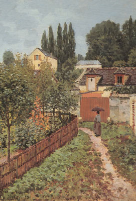 Alfred Sisley, Garden Path in Louveciennes Fine Art Reproduction Oil Painting
