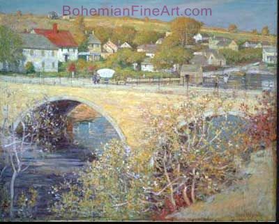 Theodore Wendel, Bridge at Ipswich Fine Art Reproduction Oil Painting