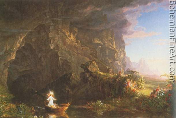 Thomas Cole, The Voyage of Life: Childhood Fine Art Reproduction Oil Painting