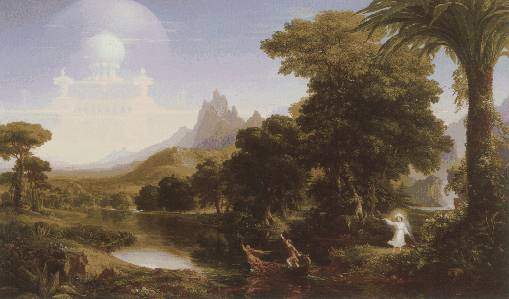 Thomas Cole, The Voyage of Life: Youth Fine Art Reproduction Oil Painting
