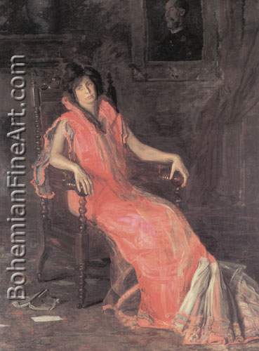 Thomas Eakins, The Actress (Portrait of Suzanne Santje) Fine Art Reproduction Oil Painting