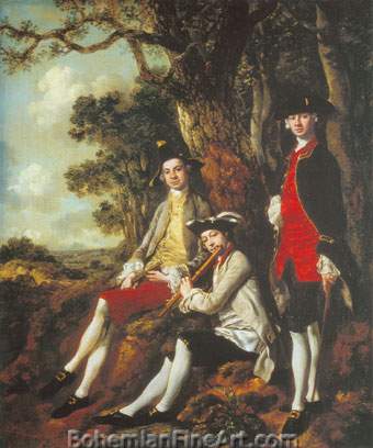 Thomas Gainsborough, Peter Darnell Muilman+ Charles Crockett Fine Art Reproduction Oil Painting