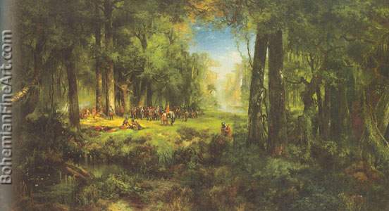 Thomas Moran, Ponce de Leon+ Florida 1513 Fine Art Reproduction Oil Painting