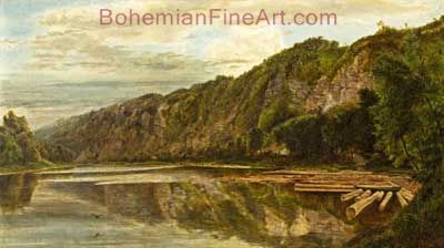 Thomas Otter, The Narrows of the Delaware Fine Art Reproduction Oil Painting