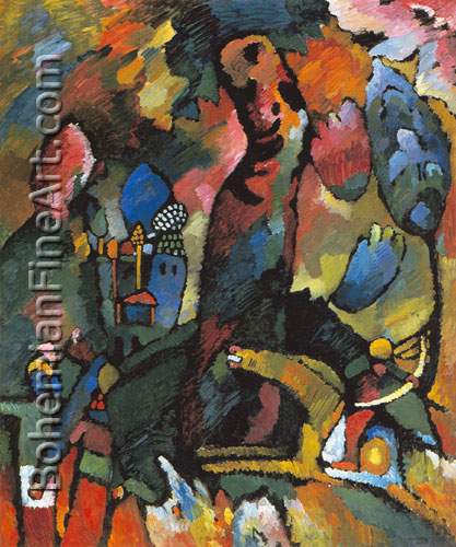 Vasilii Kandinsky, Picture with an Archer Fine Art Reproduction Oil Painting