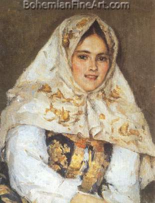 Vasily Surikov, A Siberian Beauty Fine Art Reproduction Oil Painting
