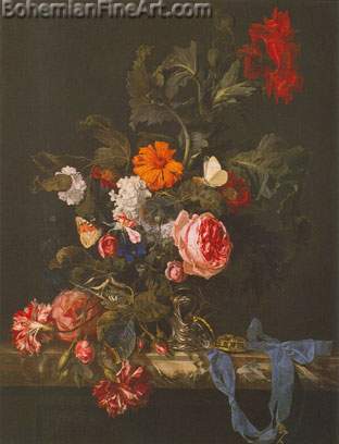 Willem van Aelst, Flower Piece Fine Art Reproduction Oil Painting
