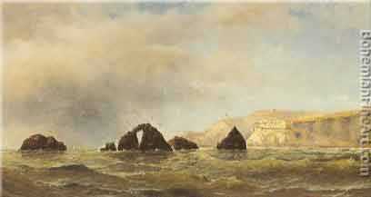 William A. Coulter, The Cliff House and Seal Rocks Fine Art Reproduction Oil Painting