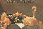 Evaristo Baschenis, Still Life with Musical Instruments Fine Art Reproduction Oil Painting