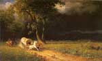 Albert Bierstadt, The Ambush Fine Art Reproduction Oil Painting