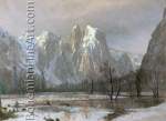 Albert Bierstadt, Cathedral Rocks+ Yosemite Valley+ California Fine Art Reproduction Oil Painting