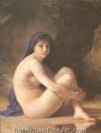 Adolphe-William Bouguereau, Seated Nude Fine Art Reproduction Oil Painting