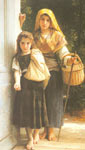 Adolphe-William Bouguereau, The Little Beggar Girls Fine Art Reproduction Oil Painting