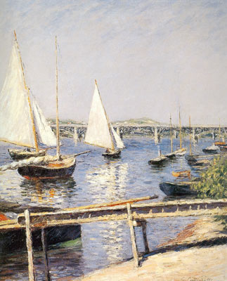 Gustave Caillebotte, Sailing Boats at Argenteuil Fine Art Reproduction Oil Painting