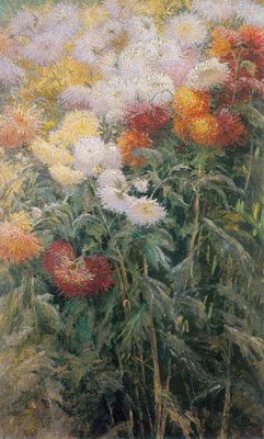 Gustave Caillebotte, Clump of Chrysanthemums Fine Art Reproduction Oil Painting