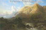 Alexandre Calame, Mountain Pass Fine Art Reproduction Oil Painting