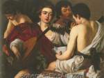 Michelangelo Caravaggio, The Concert Fine Art Reproduction Oil Painting