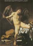 Michelangelo Caravaggio, Cupid Victorious Fine Art Reproduction Oil Painting