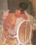 Mary Cassatt, Mother Holding a Child in Her Arms Fine Art Reproduction Oil Painting