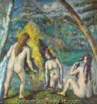 Paul Cezanne, Three Bathers Fine Art Reproduction Oil Painting