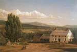 Frederic Edwin Church, View in Pittsford Fine Art Reproduction Oil Painting