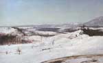 Frederic Edwin Church, View from Olana in the Snow Fine Art Reproduction Oil Painting