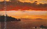 Frederic Edwin Church, Schoodic Peninsula from Mount Desert+ Sunrise Fine Art Reproduction Oil Painting