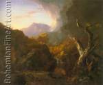Thomas Cole, Landscape with Tree Trunks Fine Art Reproduction Oil Painting