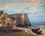 Gustave Courbet, The Cliff at Etretat after the Storm Fine Art Reproduction Oil Painting
