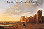 Aelbert Cuyp, Landscape with a View of the Valkhof+ Nijmegen Fine Art Reproduction Oil Painting
