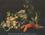Jan Davisz de Heem, Still Life with Fruit and Lobster Fine Art Reproduction Oil Painting