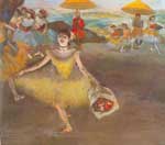 Edgar Degas, Dancer with Bouquet Curtseying (Pastel on Paper) Fine Art Reproduction Oil Painting