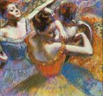 Edgar Degas, Dancers (Pastel on Paper) Fine Art Reproduction Oil Painting