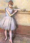 Edgar Degas, Dancer at the Bar (Pastel on Paper) Fine Art Reproduction Oil Painting