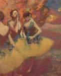 Edgar Degas, Three Dancers in Yellow Skirts Fine Art Reproduction Oil Painting