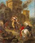 Eugene Delacroix, The Abduction of Rebecca Fine Art Reproduction Oil Painting