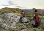 William Dyce, Welsh Landscape with Two Women Knitting Fine Art Reproduction Oil Painting