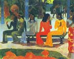 Paul Gauguin, We Shall Not Go to the Market Today (Ta Matete) Fine Art Reproduction Oil Painting