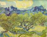 Vincent Van Gogh, Landscape with Olive Trees Fine Art Reproduction Oil Painting