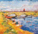 Vincent Van Gogh, The Gleize Bridge (Thick Impasto Paint) Fine Art Reproduction Oil Painting
