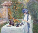 Childe Hassam, The Terre Cuite Tea Set Fine Art Reproduction Oil Painting