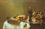 Willem Claesz.Heda, Breakfast Still Life with Blackberry Pie Fine Art Reproduction Oil Painting