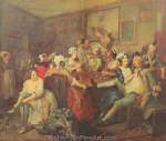 William Hogarth, The Rakes Progess: III Fine Art Reproduction Oil Painting