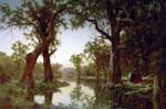 H.J. Johnstone, A Backwater of the River Murray+ South Australia Fine Art Reproduction Oil Painting